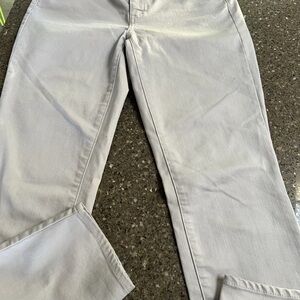 Talbots Flawless Slim Ankle Pants in Light Gray Size 6 Cotton Blend
